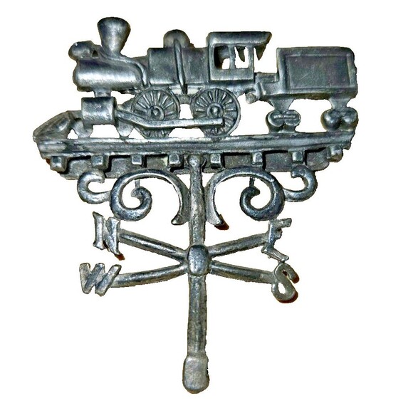 RARE Vintage Kenneth Lynch & Son Wilton Conn train pin pewter weathervane - Picture 1 of 11